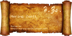 Hering Zsolt névjegykártya